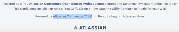 Image highlighting Atlassian Confluence versions 